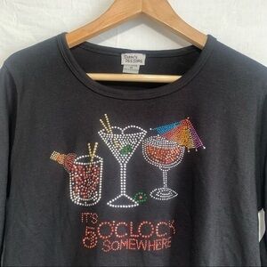 Vintage Cocktail Graphic Top M